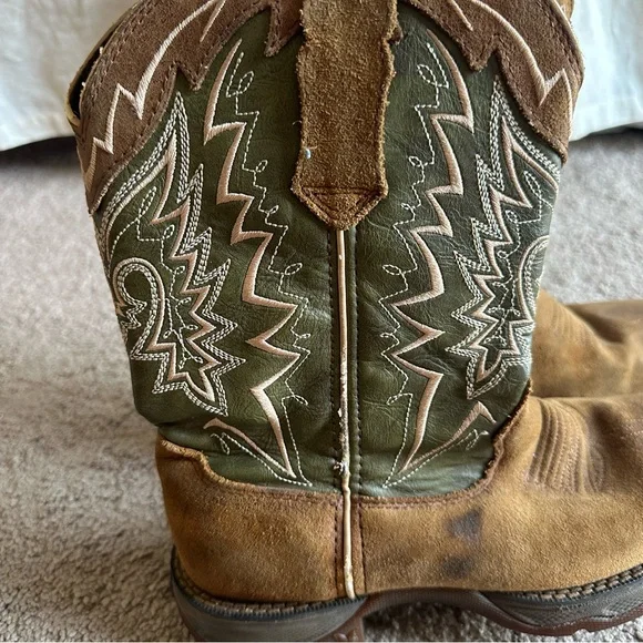 Lady Rebel by Durango Women's work Western Boot Green Brown Cowgirl - Picture 7 of 11